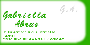 gabriella abrus business card